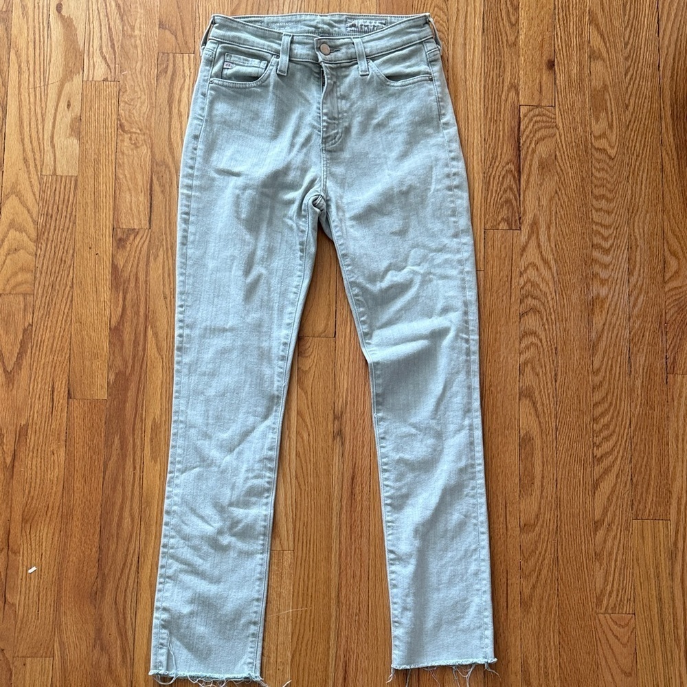 Adriano Goldschmied x Anthropologie sz 26R Light green Denim Jeans zip fly VGUC